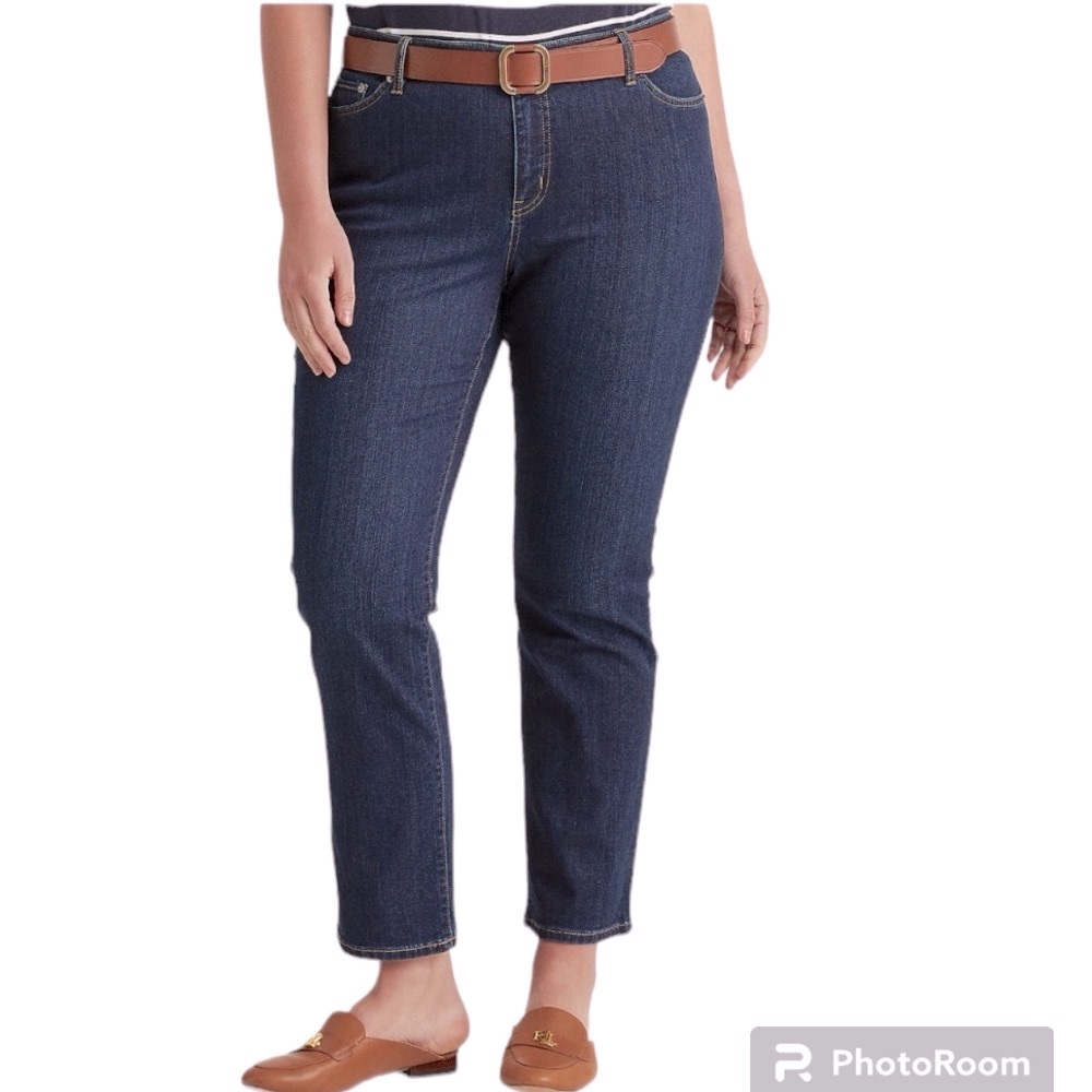 LAUREN RALPH LAUREN PLUS SIZE MID RISE STRAIGHT LEG DENIM SIZE 20